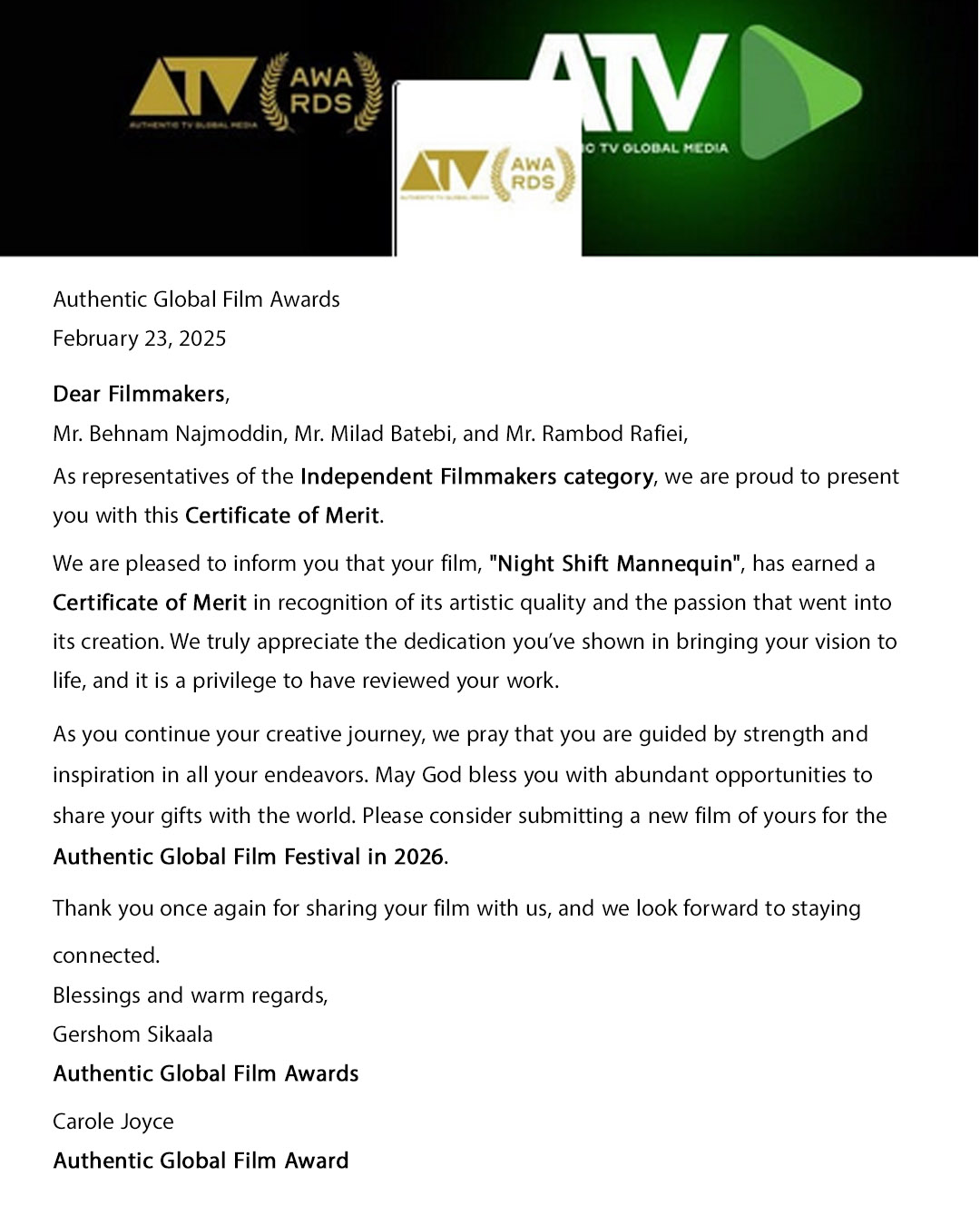 Award
